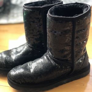 Black sequin UGGs
